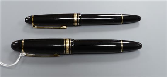 Two Mont Blanc fountain pens
